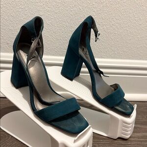 Worthington Teal Block Heel Sandals